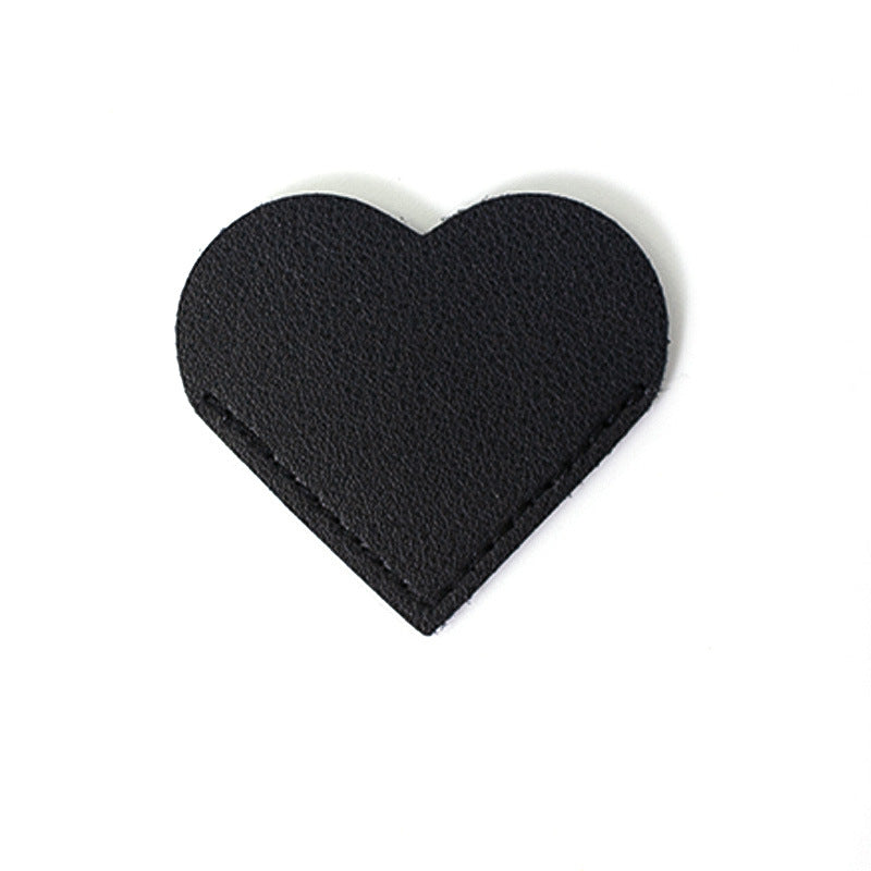 Wholesale Creative Leather Love Pu Simple Portable Book Page Holder Student Gift Heart-shaped Bookmark Book Corner Protective Cover